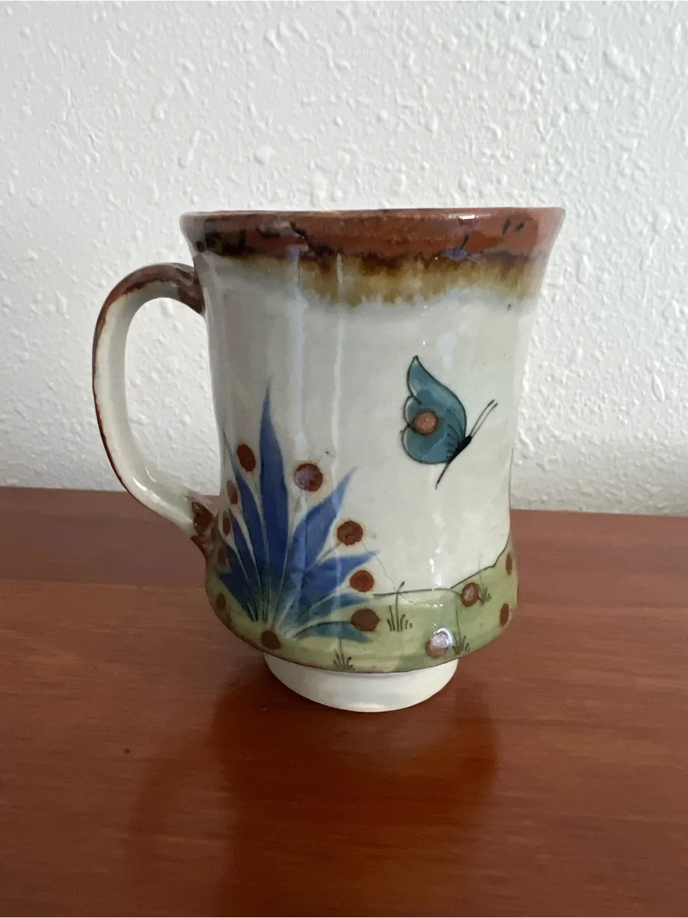 Blue Deer Mug - Unknown Brand - Marked Mexico